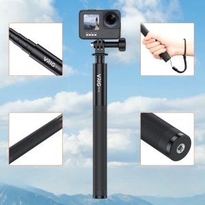 Monopod Puluz TELESKOPOWY MONOPOD ALUMINIOWY 133CM Z GWINTEM 1/4" DO KAMER INSTA360 / DJI / GOPRO 4