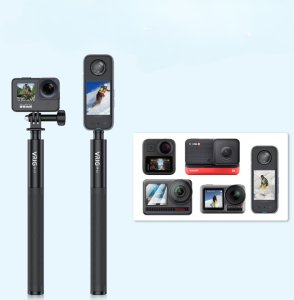 Monopod Puluz TELESKOPOWY MONOPOD ALUMINIOWY 133CM Z GWINTEM 1/4" DO KAMER INSTA360 / DJI / GOPRO 5