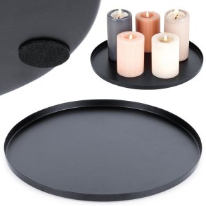 Vilde Podstawka pod kompozycje okrągła metalowa 30 cm czarna matowa (ORI_568090) 6