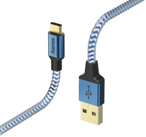 Kabel USB Hama USB-A - USB-C 1.5 m Niebieski (001782950000) 1