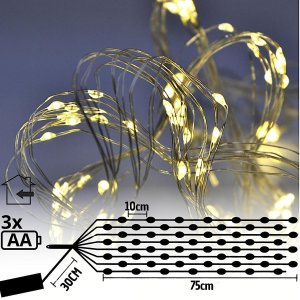 Lampki choinkowe Christmas decoration Druciki 80 LED, 75 cm (ORI_839468) 3