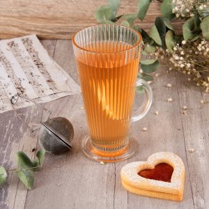 Orion Szklanka Wysoka z Uchem do Kawy Latte Cappuccino Ryflowana 300 ml ORION 2