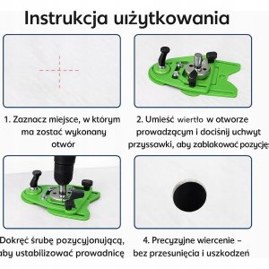 Falon-Tech Prowadnica do wiercenia otworów 4-83 mm - MMD do glazury, gresu, szkła 7