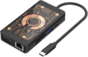 HUB USB Baseus QUALO Transparent Hub USB-C HDMI z funkcją ładowarki bezprzewodowej QTPB5-HUB-18 czarny (GSM184928) 10