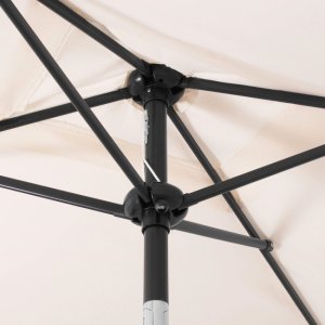 Springos Parasol ogrodowy 240 cm duży składany z korbką na balkon, taras ecru Uniwersalny 22