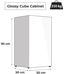 Aquael AQUAEL ZESTAW DROP GLOSSY CUBEST 50 D&N BIAŁY+SZAFKA 14