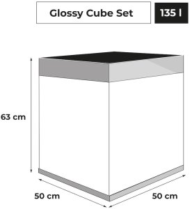 Aquael AQUAEL ZESTAW GLOSSY CUBEST 50 D&N SZARY+SZAFKA 8