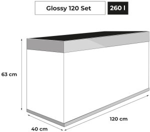 Aquael AQUAEL ZESTAW GLOSSY ST 150 D&N SZARY + SZAFKA 14