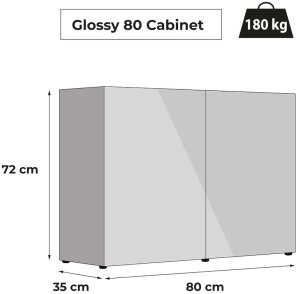 Aquael AQUAEL ZESTAW GLOSSY ST 80 D&N SZARY+SZAFKA 12