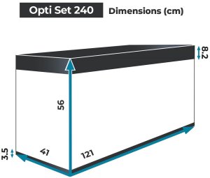 Aquael AQUAEL ZESTAW OPTISET 240 CZARNY 2.0+SZAFKA 14