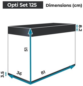 Aquael AQUAEL ZESTAW OPTISET 125 CZARNY 2.0+SZAFKA 14