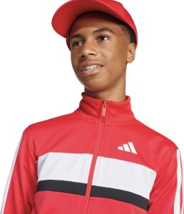Adidas Dres dla dzieci adidas Seasonal Essentials Tiberio 3-Stripes Tricot czerwono-czarny JI6214 140cm 5