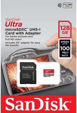 Karta SanDisk Ultra MicroSDXC 128 GB Class 10 UHS-I/U1 A1  (001734730000) 2