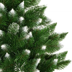 Springos Choinka na pniu 220 cm sosna diamentowa ośnieżona premium ze stojakiem i jutą UNIWERSALNY 12