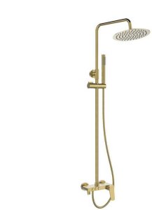 Zestaw prysznicowy Invena Show set with show mixer Nestos. BR gold 3