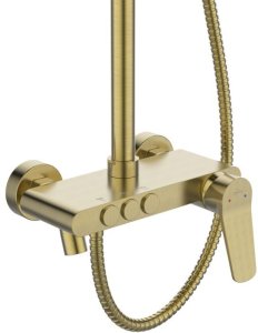 Zestaw prysznicowy Invena Show set with show mixer Nestos. BR gold 4