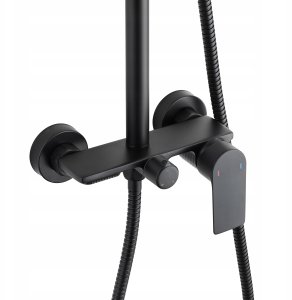 Zestaw prysznicowy Invena Shower set RIKIA with mixer black 2