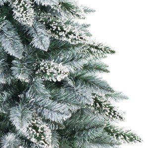 Homede Choinka sztuczna sosna Pearl 120 cm perłowa zieleń drewniany pień 3