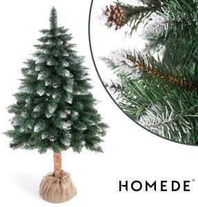 Homede Choinka sztuczna świąteczna Cristal 150 cm z brokatem zielona na pniu 2