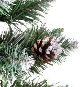 Homede Choinka sztuczna świąteczna Cristal 150 cm z brokatem zielona na pniu 3