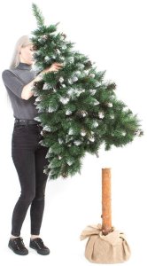 Homede Choinka sztuczna świąteczna Cristal 150 cm z brokatem zielona na pniu 6