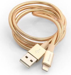 Kabel USB Verbatim USB A -> Lightning, (M/M), złoty, 1m (48861) 1