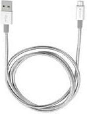 Kabel USB Verbatim USB-A - microUSB 1 m Srebrny (48862) 2