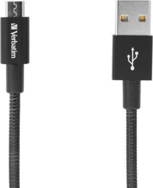 Kabel USB Verbatim USB-A - microUSB 1 m Czarny (48863) 4