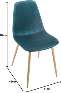 Kekk Krzesełka ROKA CHAIR TEAL 140295H 2
