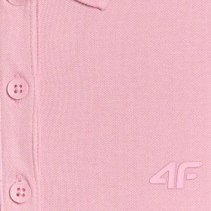 4f Koszulka damska polo 4F F365 jasny róż 4FWMM00TPTSF365 5