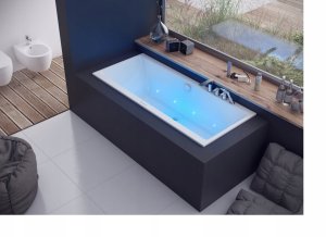 Wanna Excellent WAEX.PRY16WHS Pryzmat Slim prostokątna 160x75 cm biały połysk 3