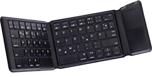 4kom.pl Klawiatury Foldable Bluetooth Keyboard With Touchpad Black Bluetooth 5.4 2