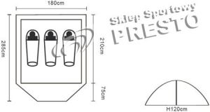 Namiot turystyczny Hi-Tec Namiot turystyczny Tobago 3 Hi-Tec Grey/Orange uniw - 5901329892213 3