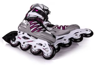 Rolki Spokey Rolki fitness damskie Halo II szaro-różowe r. 41 5