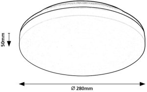 Rabalux Zewnętrzna lampa sufitowa Pernik 2400 IP54 czarny LED 24 (7265) 7