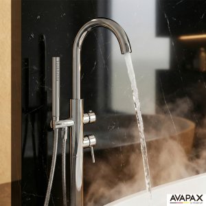Bateria wannowa Avapax AVAPAX ABUL221121 ULTIMATE Bateria wannowa wolnostojąca z zestawem natryskowym, chrom 5