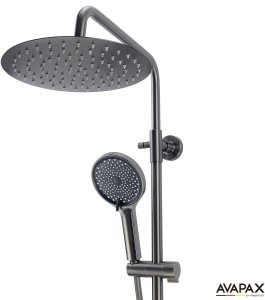 Zestaw prysznicowy Avapax AVAPAX ADTH6214T1 THERMO Deszczownica z baterią prysznicową termostatyczną dwufunkcyjną, gun metal 6