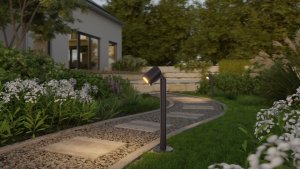 Steinel Oprawa ogrodowa wbijana SPOT WAY GARDEN SC LED z czujnikiem 7,84W 363lm 1800-4000K RGBWW IP65 IK03 24V antracyt / aluminium 2