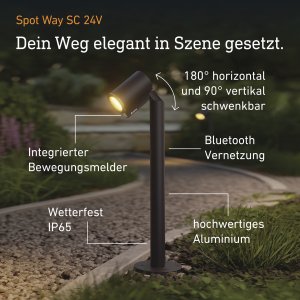 Steinel Oprawa ogrodowa wbijana SPOT WAY GARDEN SC LED z czujnikiem 7,84W 363lm 1800-4000K RGBWW IP65 IK03 24V antracyt / aluminium 3