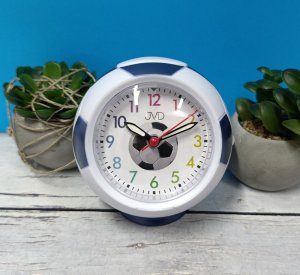 JVD Budzik piłka nożna SRP9001.2 9 cm drzemka podświetlenie cichy chód . 3