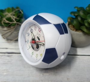 JVD Budzik piłka nożna SRP9001.2 9 cm drzemka podświetlenie cichy chód . 4