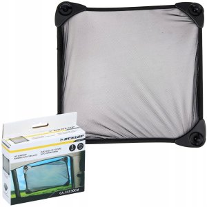 Dunlop Rolety samochodowe Osłona przeciwsłoneczna Z przyssawkami 34x30 cm 1 szt. Dunlop czarna 3