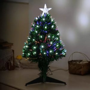 Aigostar Choinka światłowodowa niskonapięciowa, Zimna biel, 120 cm 2