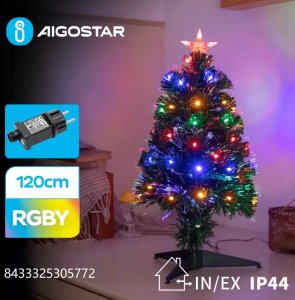 Aigostar Choinka światłowodowa niskonapięciowa, RGBY, 120 cm 2
