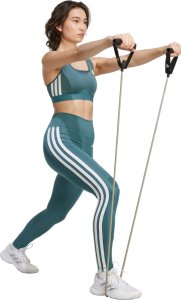 Adidas Legginsy damskie adidas Optime Essentials 3-Stripes 7/8 zielone JY2152 L 6