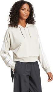 Adidas Bluza damska adidas Essentials 3-Stripes French Terry Quarter-Zip Hoodie beżowa JN1958 2XL 4