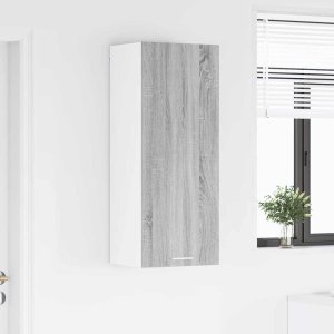 vidaXL vidaXL Szafka wisząca z drzwiami Riga Szary Sonoma 40 x 31 x 100 cm 4