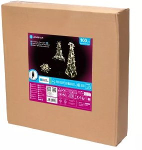 Aigostar Składana choinka 150x50cm srebrno-złote dekoracje 8 trybów zimna biel 6