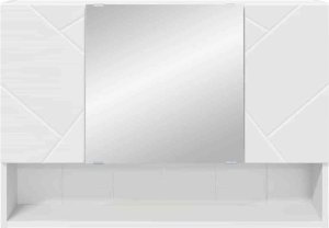 vidaXL Szafka z lustrem Biały 80 x 17 x 55 cm 6