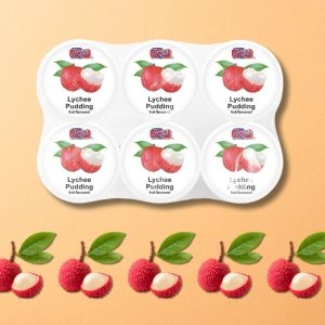 Rico Lychee Pudding deser liczi w wodzie kokosowej 6x65g 4